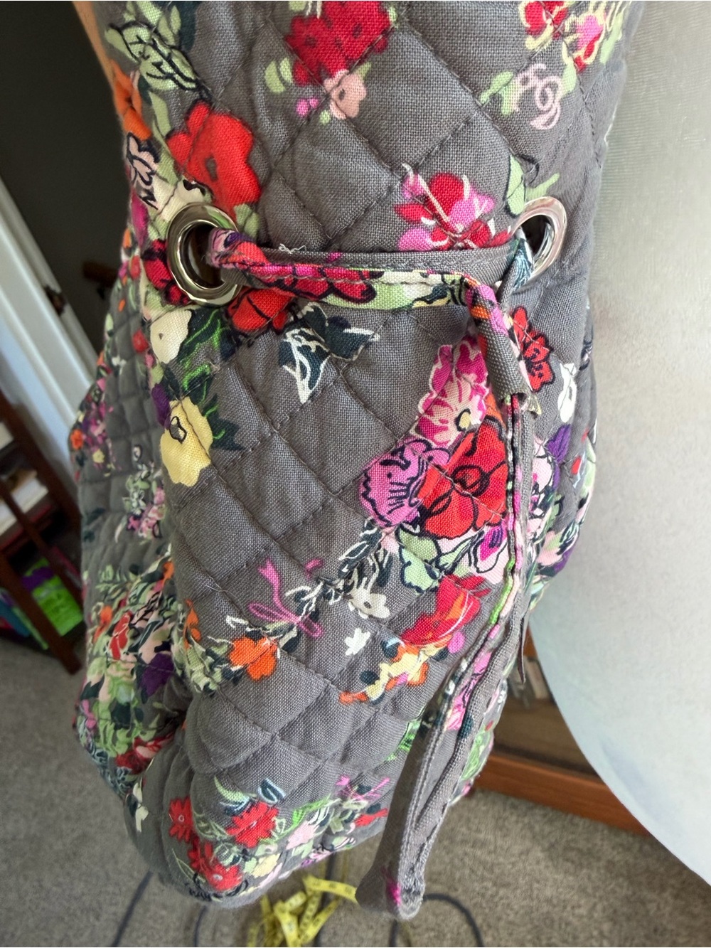 Vera Bradley Quilted Hope Blooms Satchel - Picture 3 of 11